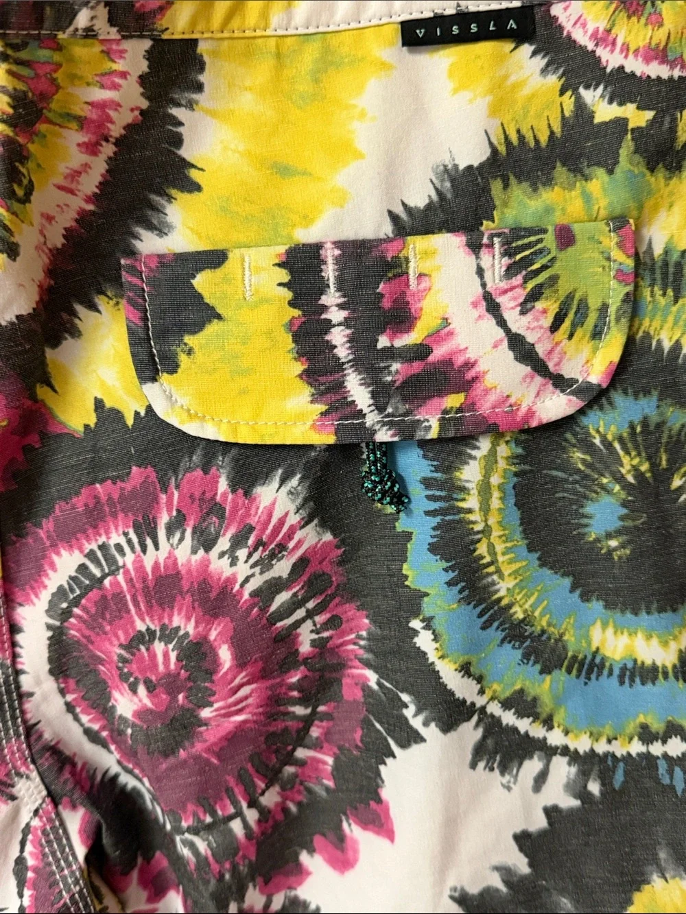 NWT VISSLA Men's Tie-Dye Board Shorts — Yellow, Blue, Pink, Black